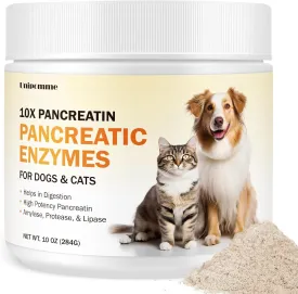 10 Ounces Pancreatic Enzymes for Dogs - 10x Pancreatin Formula for EPI Dog - Pancretase Digestive Enzymes Powder for Pet Pancreatic Concerns, Supports Buddy Digestive Stress, Healthy Weight Management