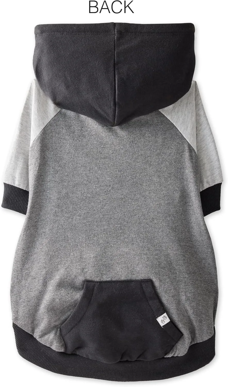 100% Organic Cotton Rocky - The Comfy Dog Hoodie Pet Coat for Small, Medium and Large Dogs, Black Color Block, Medium