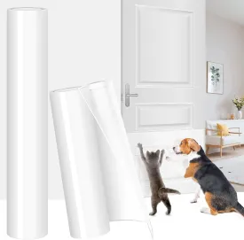 2rolls Anti Cat Scratch Furniture Protector, Couch Protector from Cat Claws  Heavy-Duty, Easy-to-Apply Scratching Deterrent and Shield for Sofa Corners, Walls, No Pins. (11.8" X 98.8"& 7.87"X 98.8")