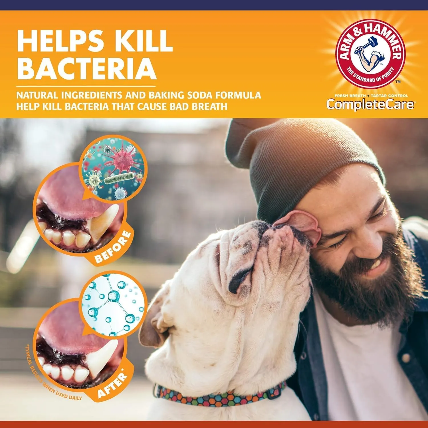 Arm & Hammer Complete Care Dog Dental Spray | Mint Flavor Dog Dental Spray for Easy Brushless Cleaning | Baking Soda Enhanced Formula for Fresh Breath and Tartar Control, 6 Fl Oz - 2 Pack