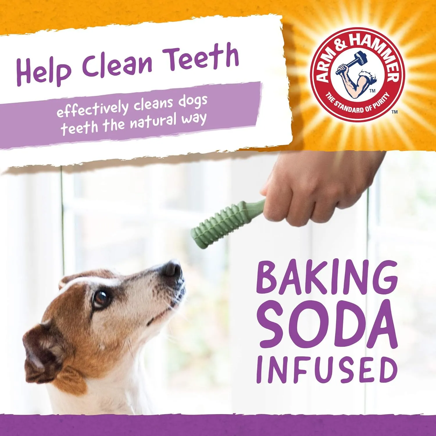 Arm & Hammer for Pets Smilies Dental Chews for Dogs | Dental Chews Fight Bad Dog Breath, Plaque & Tartar Without Brushing | Fresh Mint Flavor, 8 Pieces Dog Dental Treats, 24 Pack