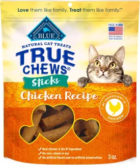 Blue Buffalo True Chews Sticks Natural Cat Treats, Chicken Recipe, Meaty & Savory Treats Made in The USA, 3-oz. Bag