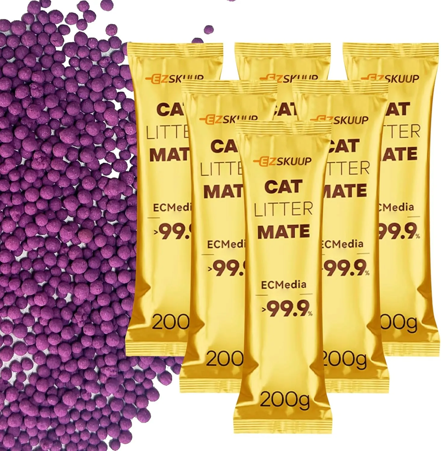 Cat Litter Deodorizer, Odor Eliminator, Odor Absorber Control (7 oz x 6 Packs)
