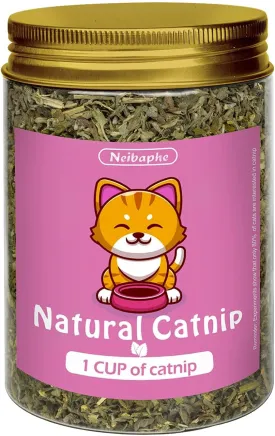 Cat Nip, Premium Catnip Leaves for Cat, Makes Cat Crazy (1CUP)
