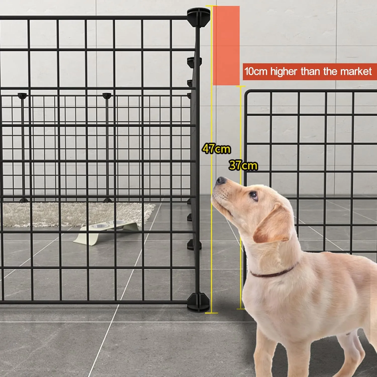 Cat Playpen - Cat Cage,DIY Pets Playpen, Metal Enclosure Net Exercise Yard Fence Cage with Door for Small Pets,C7 Foam Floor Mat