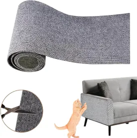 Cat Scratching Mat 118"x15.8" Cat Carpet with Self-Adhesive Trimmable,Replacement for Cat Tree Shelf Shelves,Cat Scratching Post,Cat Wall Furniture Steps,Cat Couch Protector,Cat Scratch Carpet (Gray)