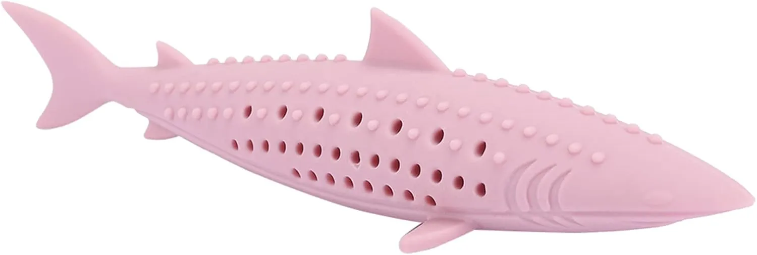 Cat Teeth Cleaning Toy, Cat Toothbrush Cat Fish Shape Toothbrush with Catnip Silicone Molar Stick Catnip Toys Cat Teething Toys Chew Bite Teeth Cleaning Toy for Cats Kitten Kitty