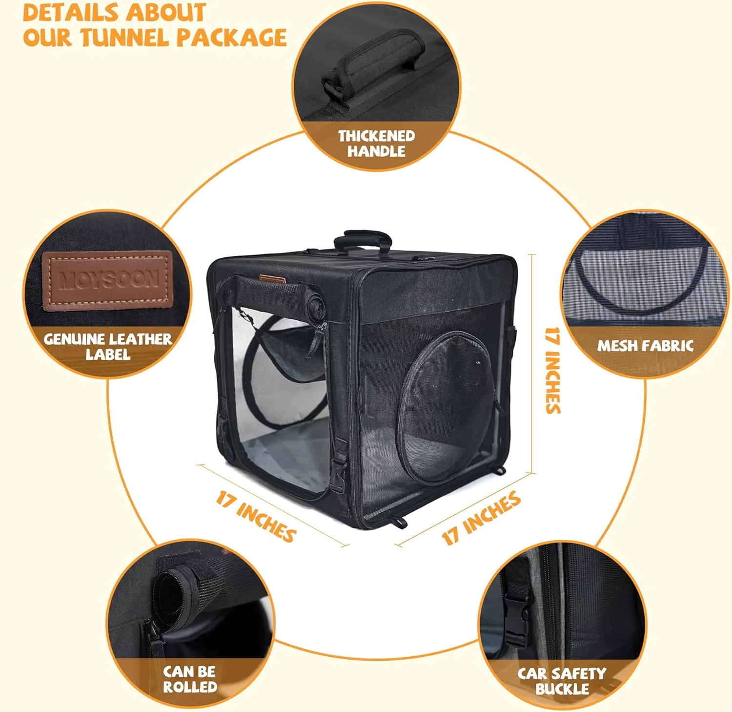 Cat Travel Carrier with Litter Box 2-in-1 Portable Double Cat Carriers for 2 Cats and Pet Shelter Ideal for Multiple Cats Soft Foldable Design with Shoulder Strap Large Size Double Grey