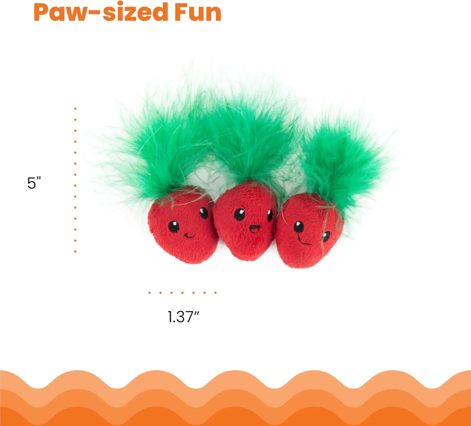 Catstages Straw-Babies Cat Dental Catnip Mesh Toy, Pink - 3 Pack