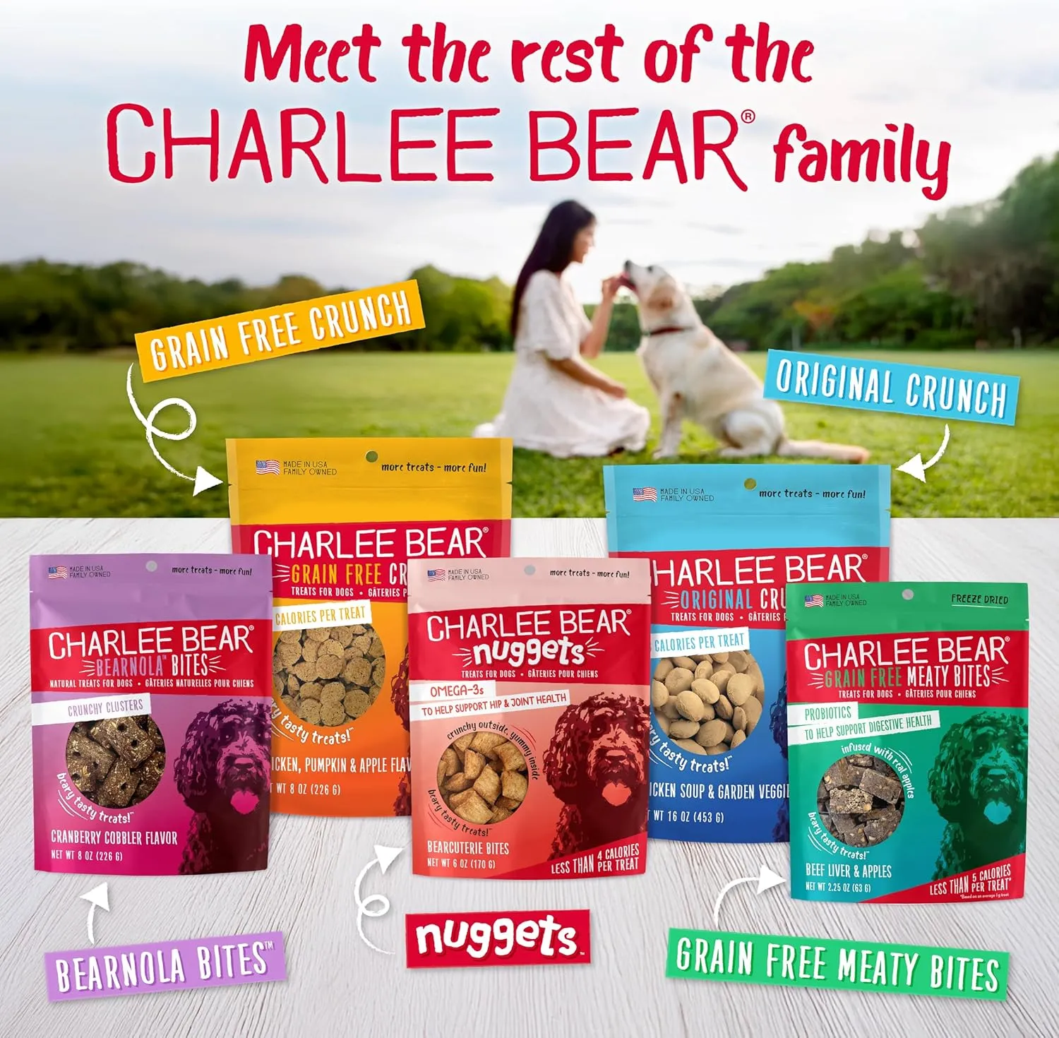 Charlee Bear Meaty Bites Dog Treats, Beef Liver & Sweet Potatoes, 2.5oz