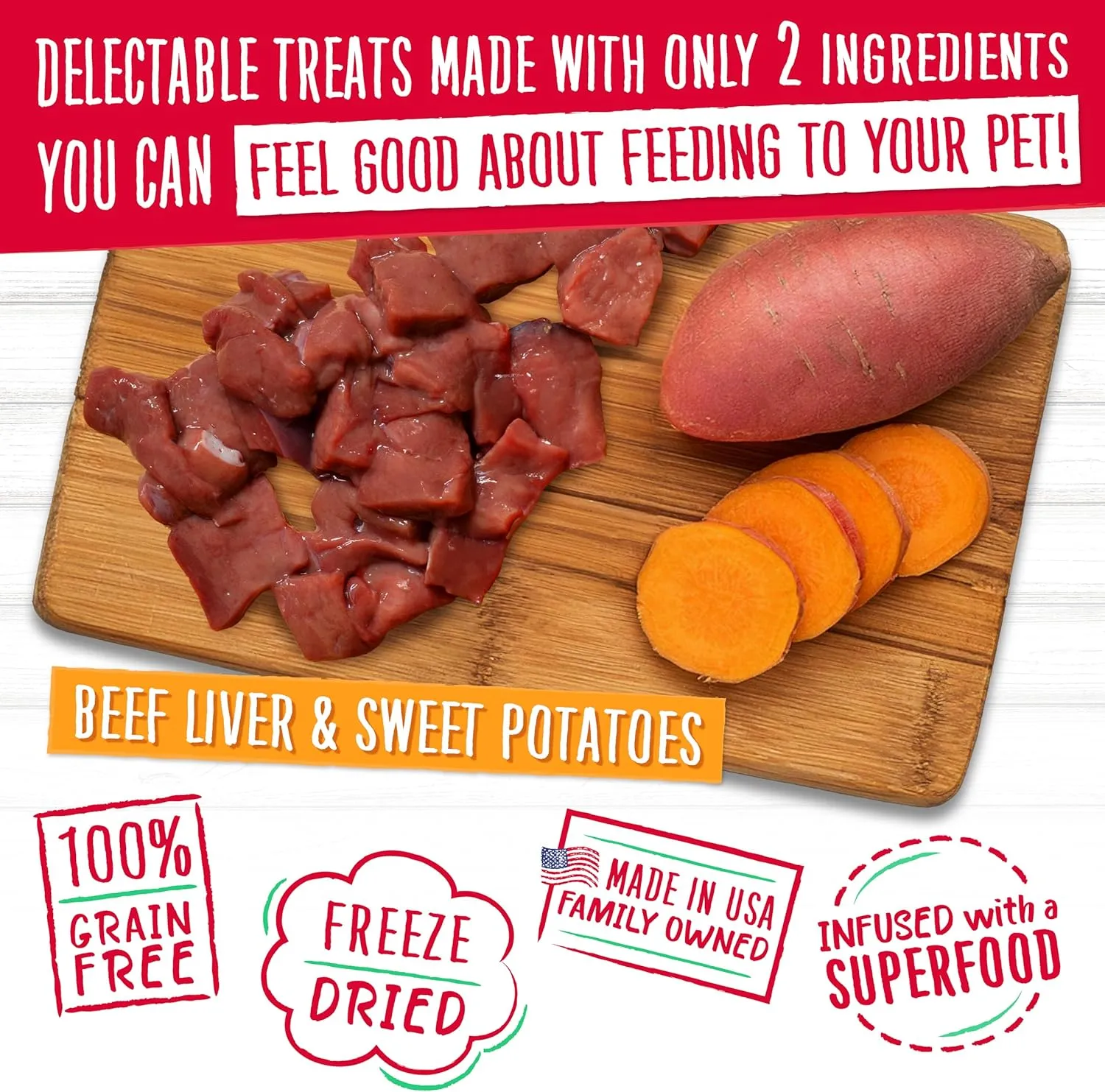 Charlee Bear Meaty Bites Dog Treats, Beef Liver & Sweet Potatoes, 2.5oz