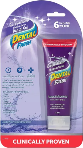 Dental Fresh Enzymatic Gel for Dogs, Dog Toothpaste  Dog Essentials for Dog Teeth Cleaning