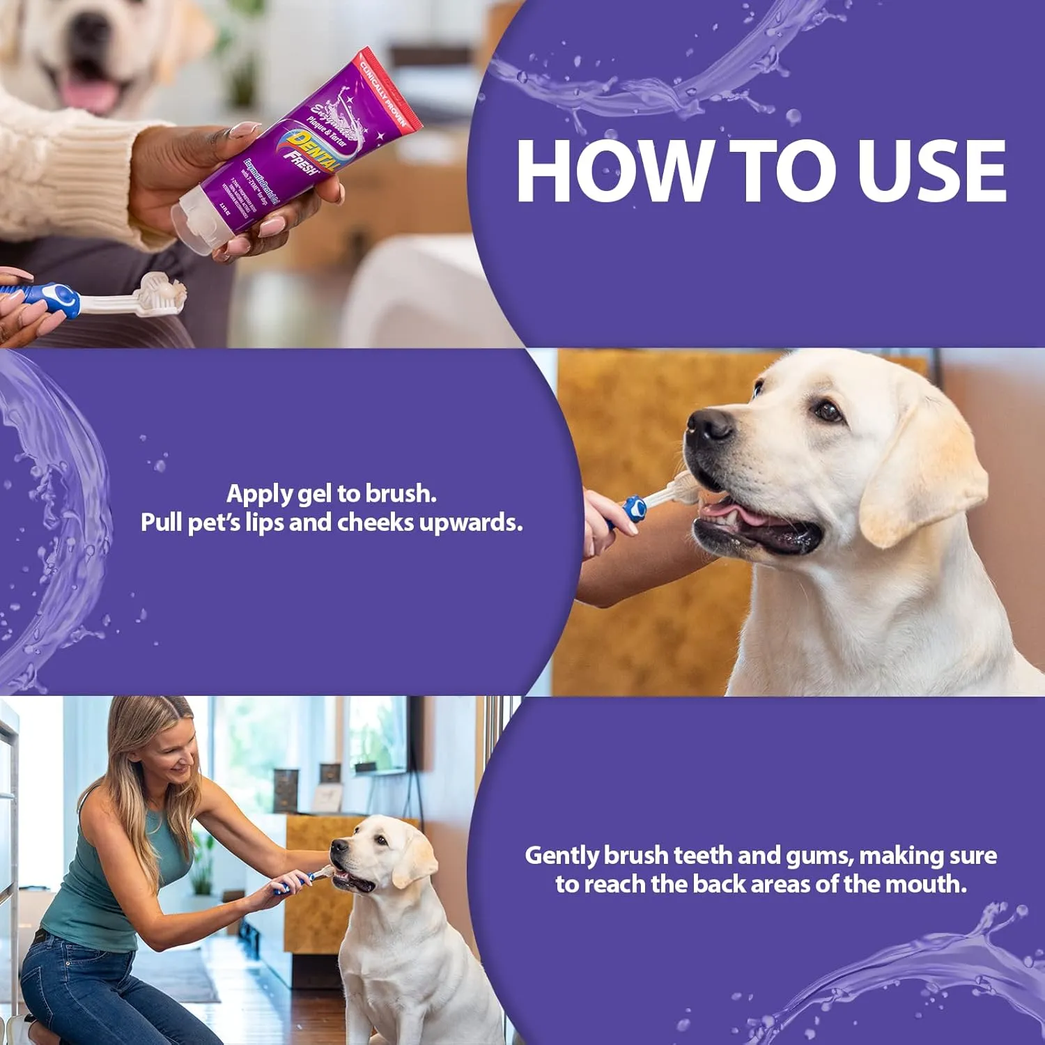 Dental Fresh Enzymatic Gel for Dogs, Dog Toothpaste  Dog Essentials for Dog Teeth Cleaning