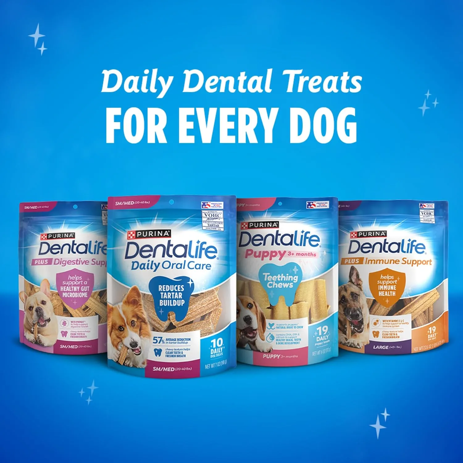 DentaLife Daily Oral Care Dog Treats for Small Dogs 5-20 lbs., Chewy Dental Treat to Freshen Breath and Fight Tartar, Chicken Flavor, 14.7 oz. each, 45 Chews each/90 Total Chews - 45 ct. Pouch