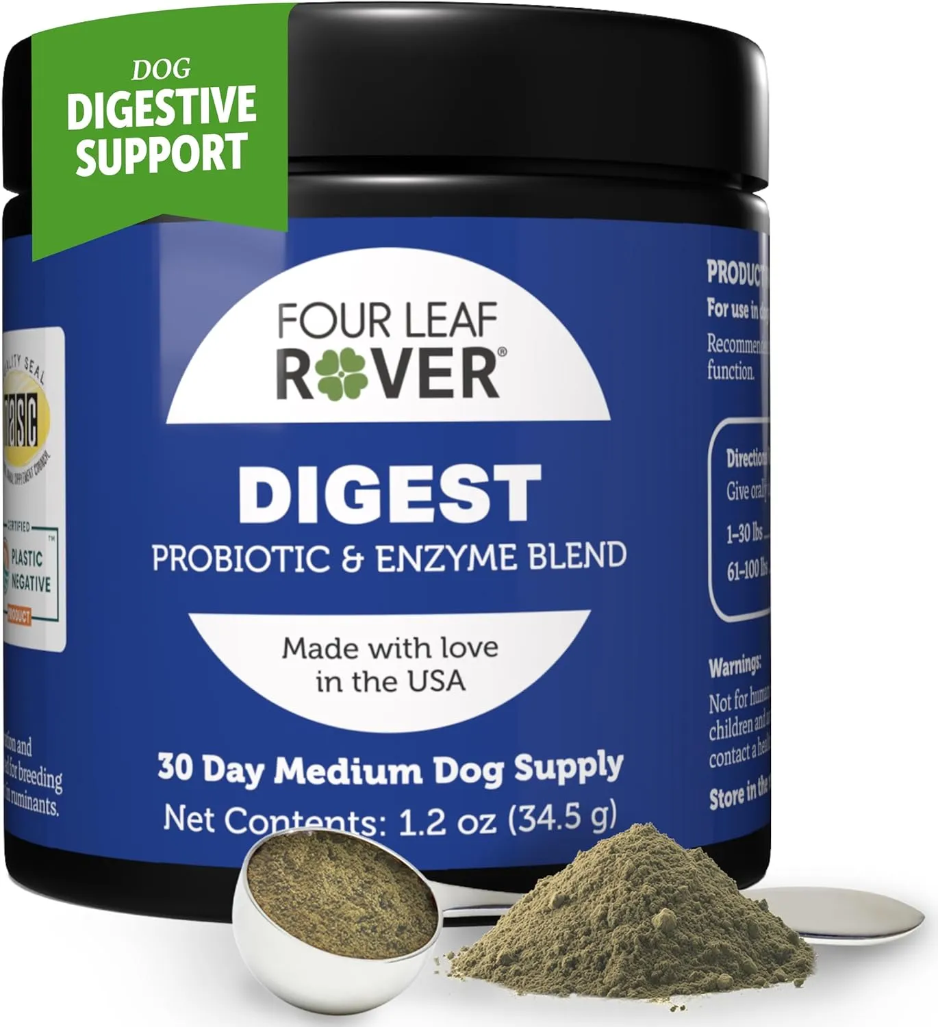 Digest - Dog Digestive Support with Digestive Enzymes and Probiotics - Supports a Healthy Liver - Veterinarian Formulated - 30 Day Medium Dog Supply