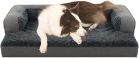 Dog Beds for XLarge,Large Dogs,Orthopedic Dog Sofa Bed with Removable Washable Cover,Waterproof Egg Foam Pet Couch Bed& Furniture,40x28 Inch, Gray