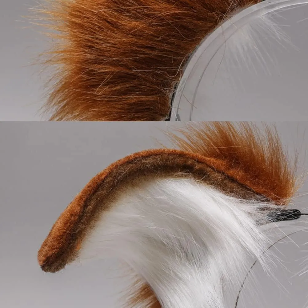 Dog Ears Headband Puppy Ears Hair Hoop Bendable Animal Ears Cosplay Headwear Costume Party Hair Accessories