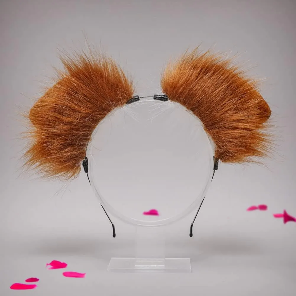Dog Ears Headband Puppy Ears Hair Hoop Bendable Animal Ears Cosplay Headwear Costume Party Hair Accessories