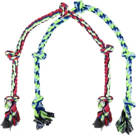 Dog Rope Toys for Extra Large Dogs, 2 Pack 6 Feet 5 Knot Tug of War Dog Toy for Large Aggressive Chewers Heavy Duty Cotton Teeth Cleaning Indestructible Puppy Chew Toys