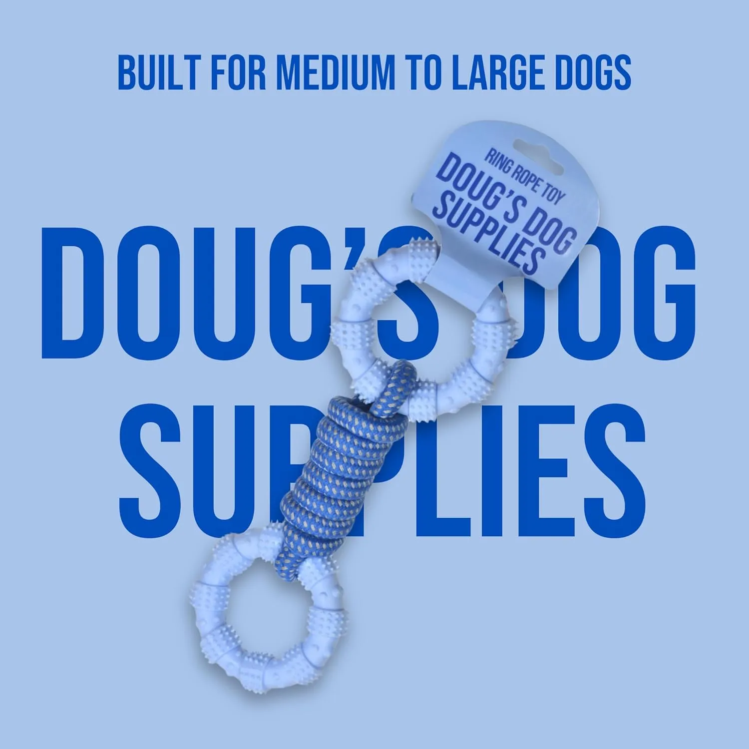 Doug's Dog Supplies Ring Rope Toy, Tug of War Dog Toy - Dog Rope Toy for Medium to Large Dogs | Large Dog Toys/Dog Toys for Large Dogs, Puppy Toys - Dog Toys, Blue