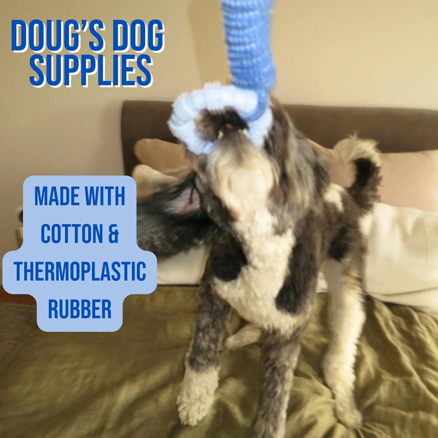 Doug's Dog Supplies Ring Rope Toy, Tug of War Dog Toy - Dog Rope Toy for Medium to Large Dogs | Large Dog Toys/Dog Toys for Large Dogs, Puppy Toys - Dog Toys, Blue