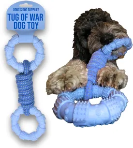 Doug's Dog Supplies Ring Rope Toy, Tug of War Dog Toy - Dog Rope Toy for Medium to Large Dogs | Large Dog Toys/Dog Toys for Large Dogs, Puppy Toys - Dog Toys, Blue