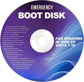 DVD For Windows Emergency Boot Disk For Windows 98, 2000, XP, Vista, 7, 10 PC Repair DVD All in One Tool (Latest Version)