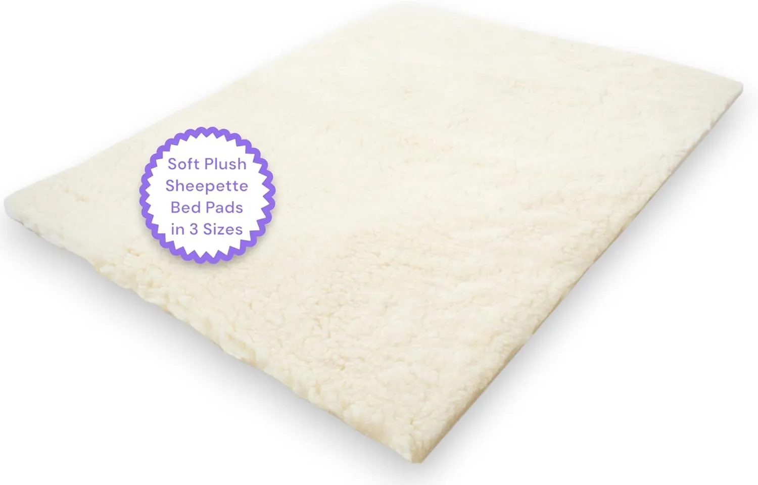 Essential Medical Supply Sheepette Synthetic Lambskin Bed and Furniture Pad - 30" x 60" - Fleece Soft Sheepskin Style Comfort Pad for Home and Mobility Use