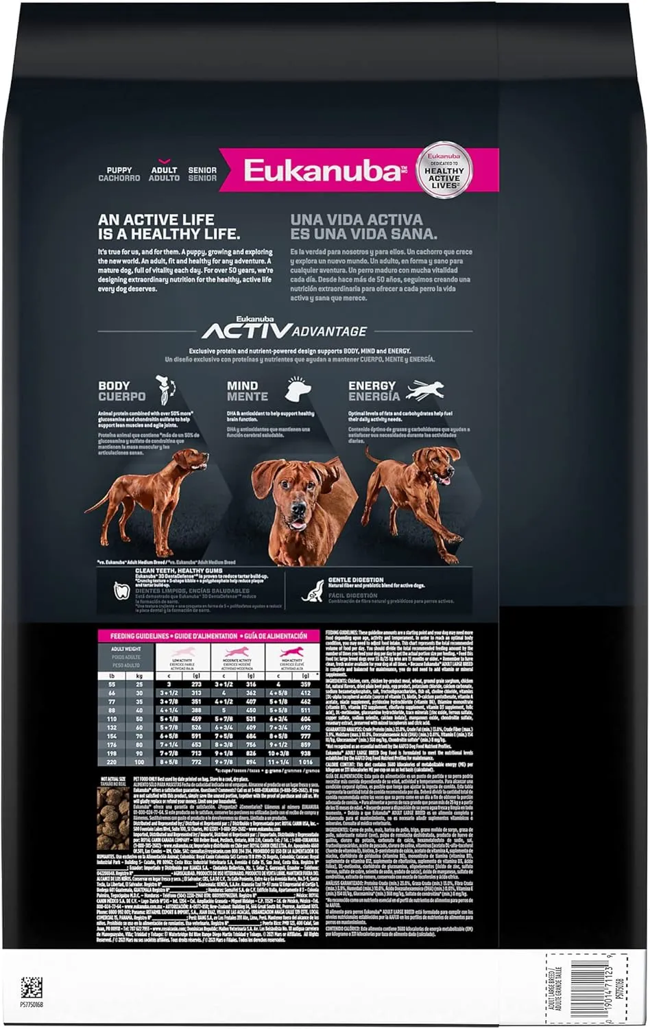 Eukanuba Adult Large Breed Dog Food Dry, Dry Dog Food with Protein, DHA and Vitamins, 30 lb Bag