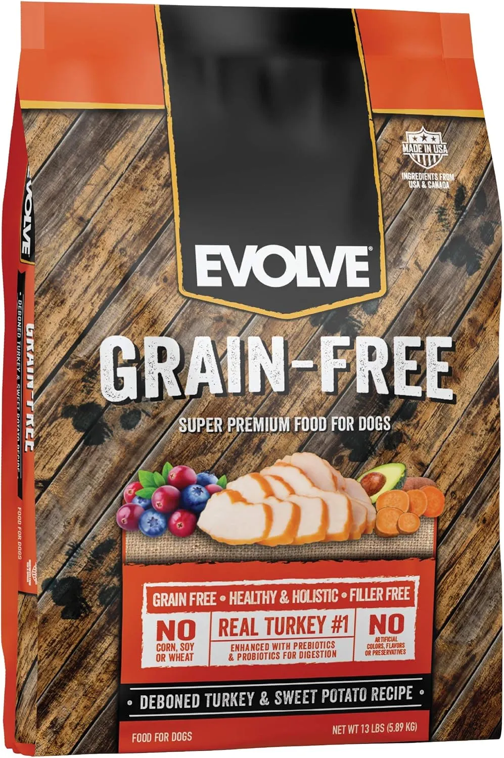 Evolve Grain Free Deboned Turkey & Sweet Potato Recipe Dog Food, 4 lb.