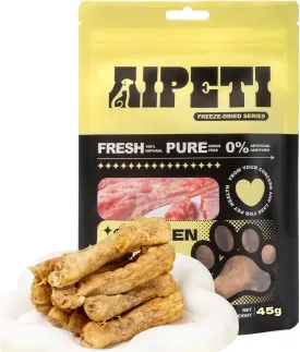 Freeze Dried Chicken Necks Treats for Dogs & Cats, Single Ingredient, 100% Human Grade, High in Calcium & Chondroitin for Strong Bones, Teeth & Joint Health, Grain Free Training Snacks