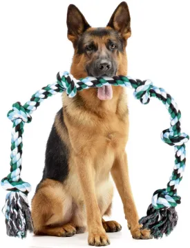 Giant Dog Rope Toys for Extra Large Dogs - 42 Inch, 6 Knot Tough Rope Chew Toys for Large Dogs - Benefits Non-Profit Animal Rescue - Indestructible Dog Toy for Aggressive Chewers