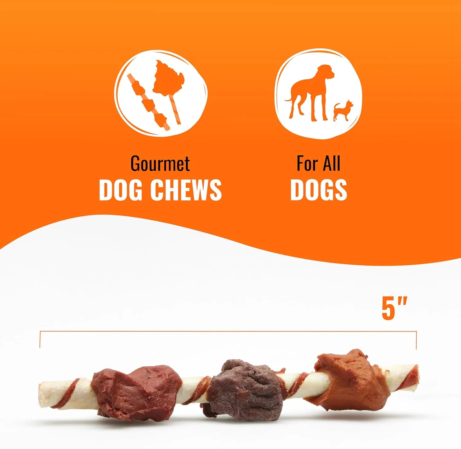 Good n Fun Triple Flavor Kabobs Chews for All Dogs, 24 Ounces, Treat Your Dog to Chews Made from Beef Hide, Real Chicken, Pork Hide, Duck and Chicken Liver