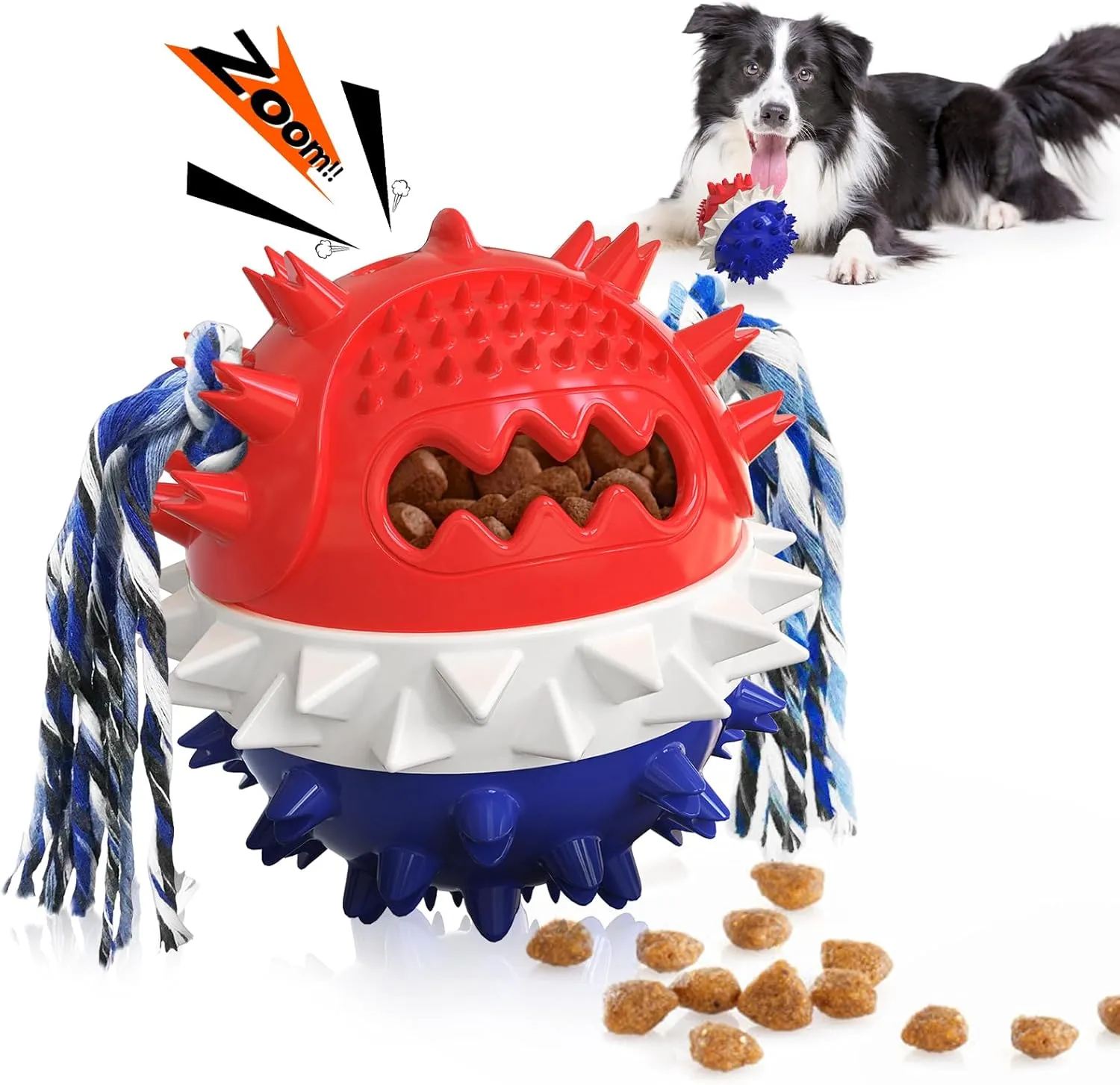 HGB Squeaky Dog Puzzle Toy for Large Dogs, Treat Dispensing Dog Toys to Keep Them Busy for IQ Training & Slow Feeder, Pet Enrichment, Teeth Cleaning & Reduce Boredoem