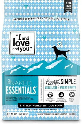 I and love and you Lovingly Simple Dry Dog Food - Lamb   Sweet Potato - Grain Free, Filler Free, Prebiotic   Probiotic 3.85lb Bag