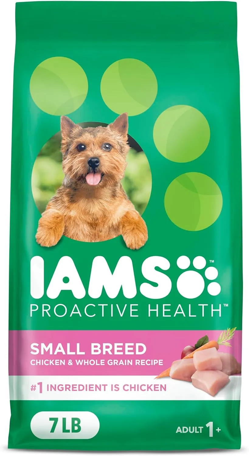 IAMS Proactive Health Small Breed Dog Food Dry with Real Chicken, 7 lb. Bag