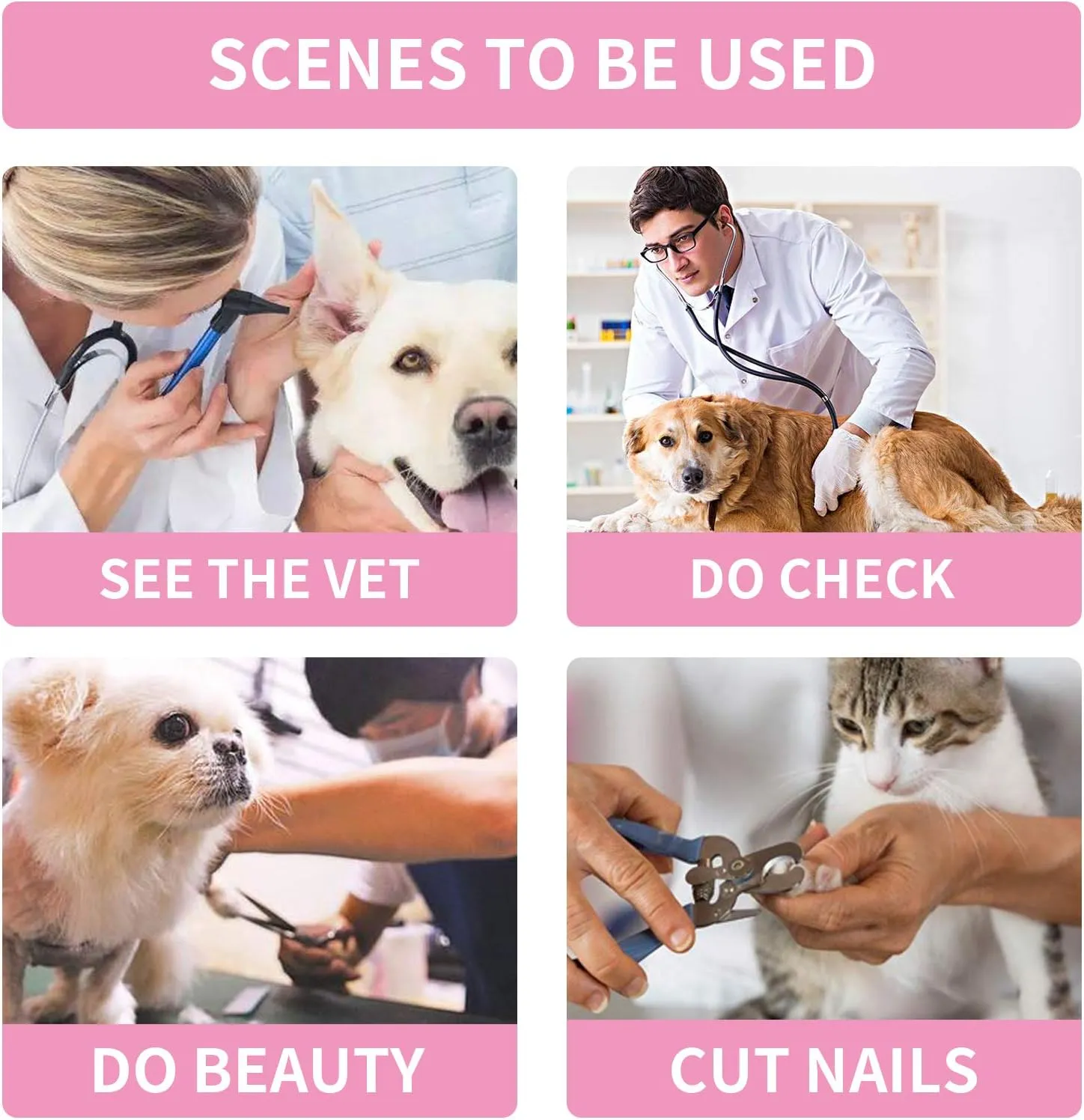 Inflatable Dog Cone,Adjustable Recovery Collar for Dogs After Surgery,Prevent from Biting & Scratching,Not Block VisionPink S