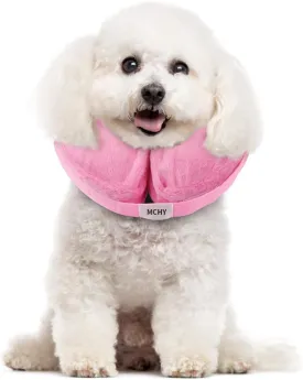 Inflatable Dog Cone,Adjustable Recovery Collar for Dogs After Surgery,Prevent from Biting & Scratching,Not Block VisionPink S