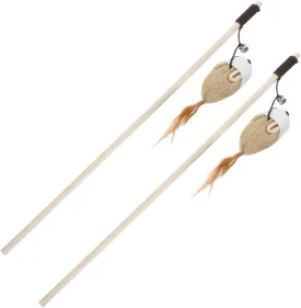 Interactive Cat Toys Cat Teaser Wand and Bells Kitten Teasing Toys Pet Playthings