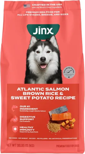 Jinx Salmon, Brown Rice & Sweet Potato ALS Kibble Dog Dry Food, 30lb Bag