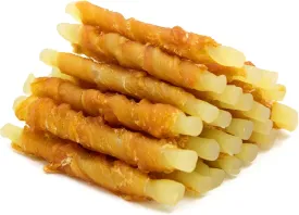 Jungle Calling Rawhide Free Treats for Dogs, Chicken Wrapped Cod Sticks Dog Treats, Soft Chewy Treats for Training Rewards, 10.6 oz (Chicken)