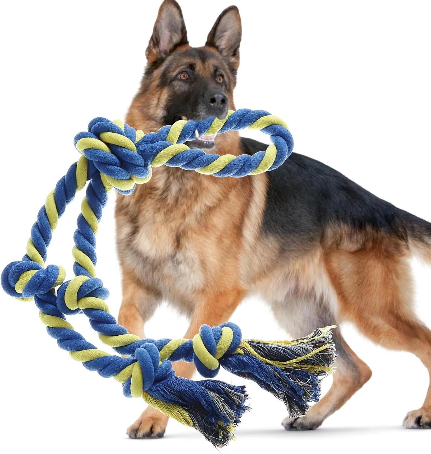 Large Dog Rope Toys for Aggressive Chewers, Heavy Duty, Indestructible, Tug of War, Teeth Cleaning