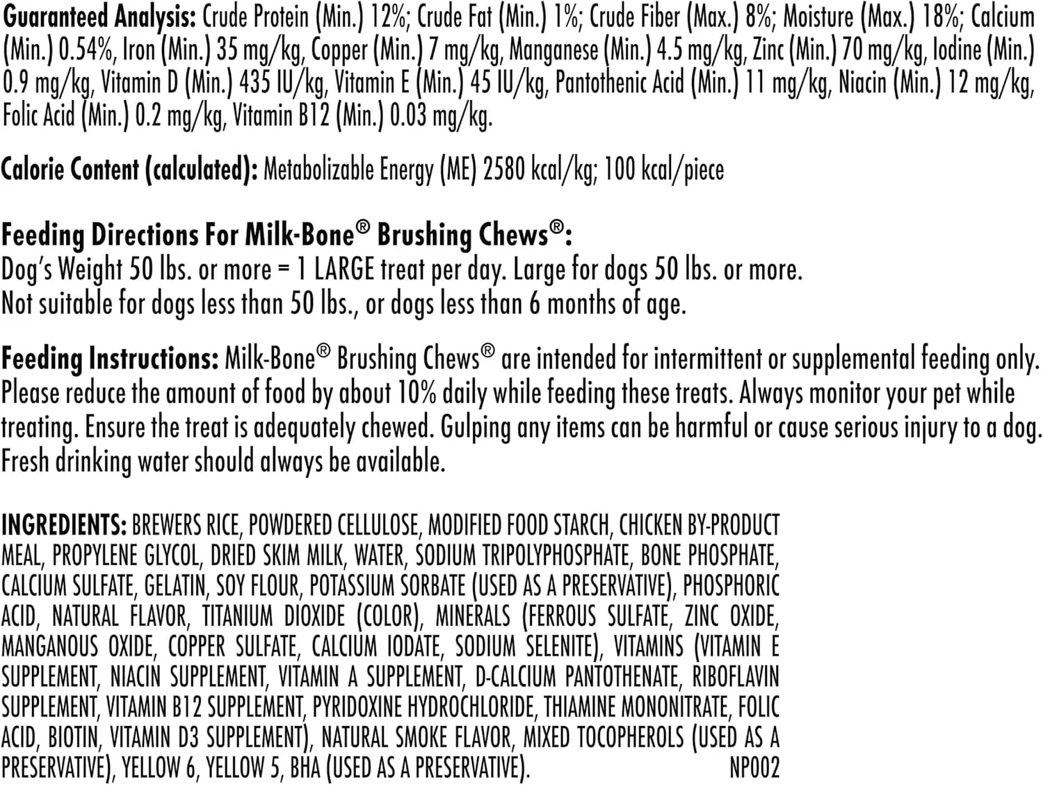Milk-Bone Brushing Chews Daily Dental Dog Treats, Chicken Flavor, Large, 25 Count
