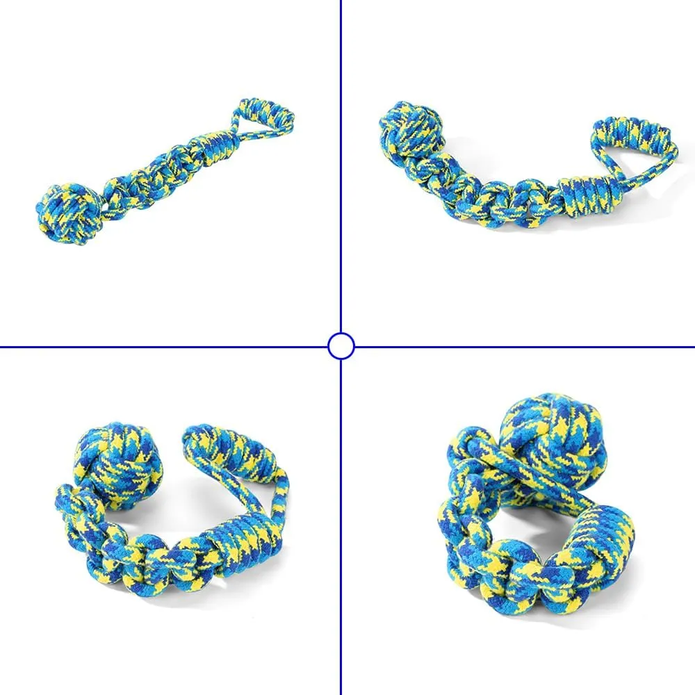 MQUMD Dog Rope Toy, Indestructible Cotton Ropes Dog Toy, Dental Cleaning and Teeth Care Dog Toy, Heavy Duty Dog Chew Toy, Interactive Tug of War Pet Toy for Large & Medium Dog