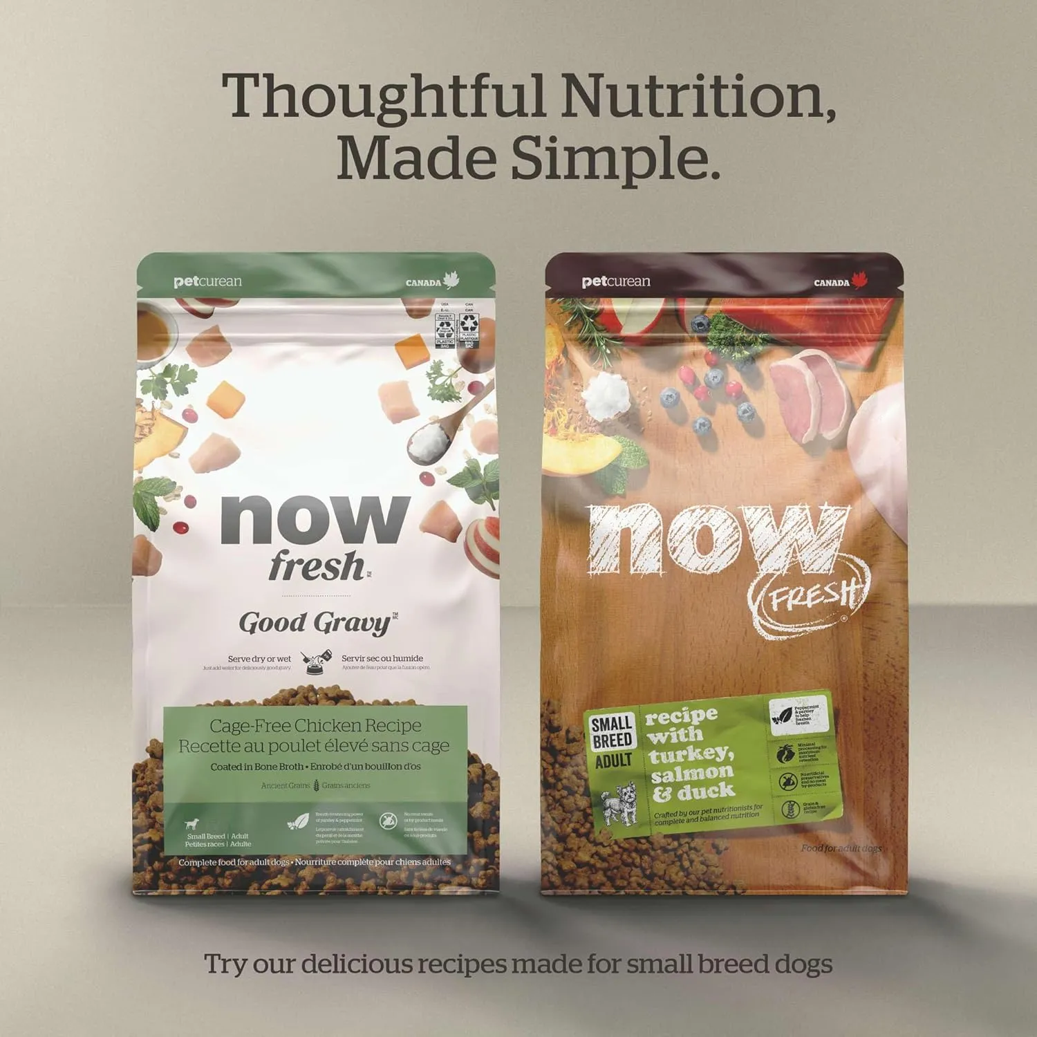 Now Fresh Grain-Free, Dry Dog Food, Small Breed Kibble, Real Meat and Fish, Turkey, Salmon and Duck Puppy Recipe, 3.5 lb Bag