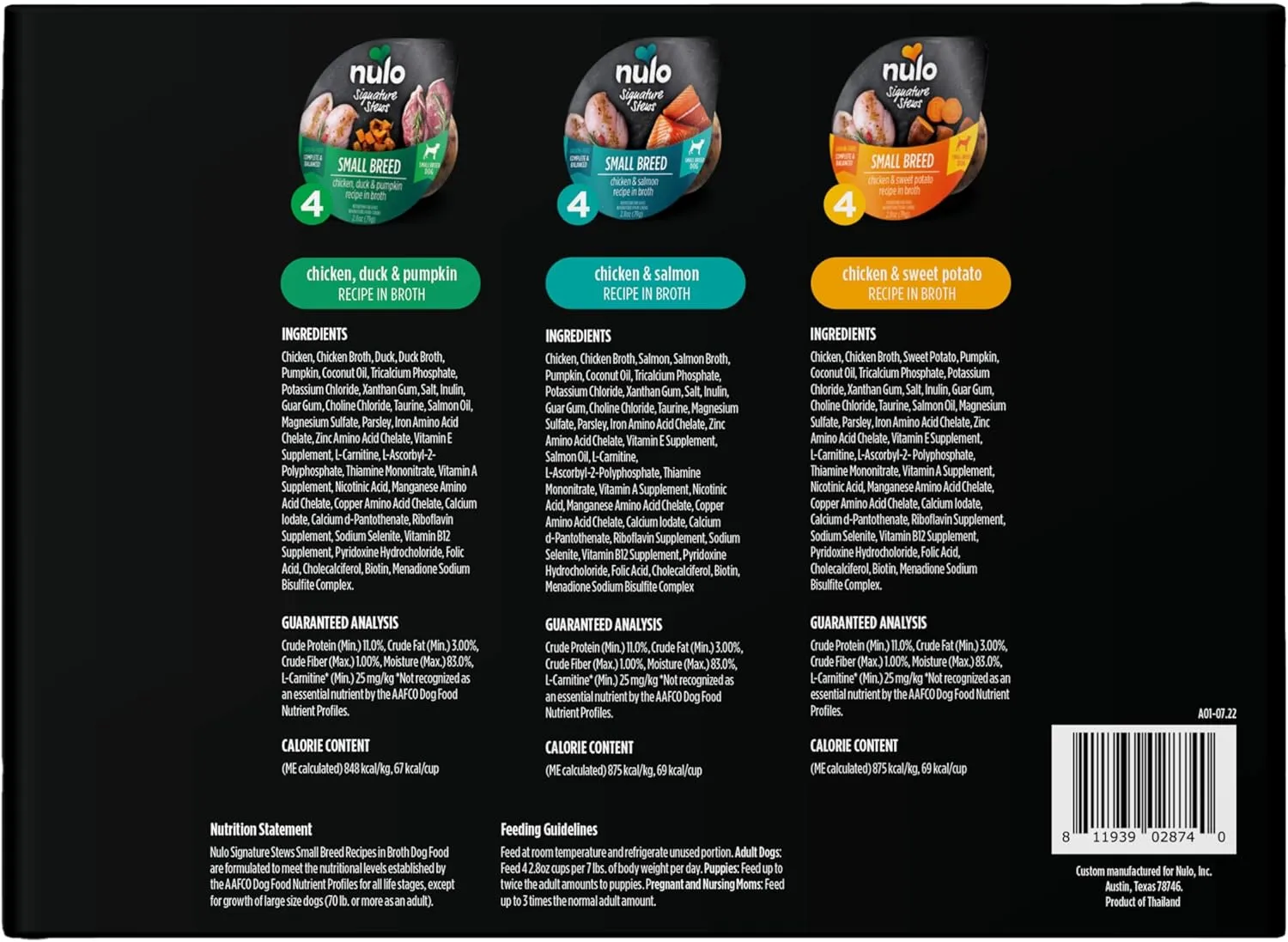 Nulo Signature Stews Variety Pack: Small Breed Wet Dog Food, 2.8 oz, Pack of 12