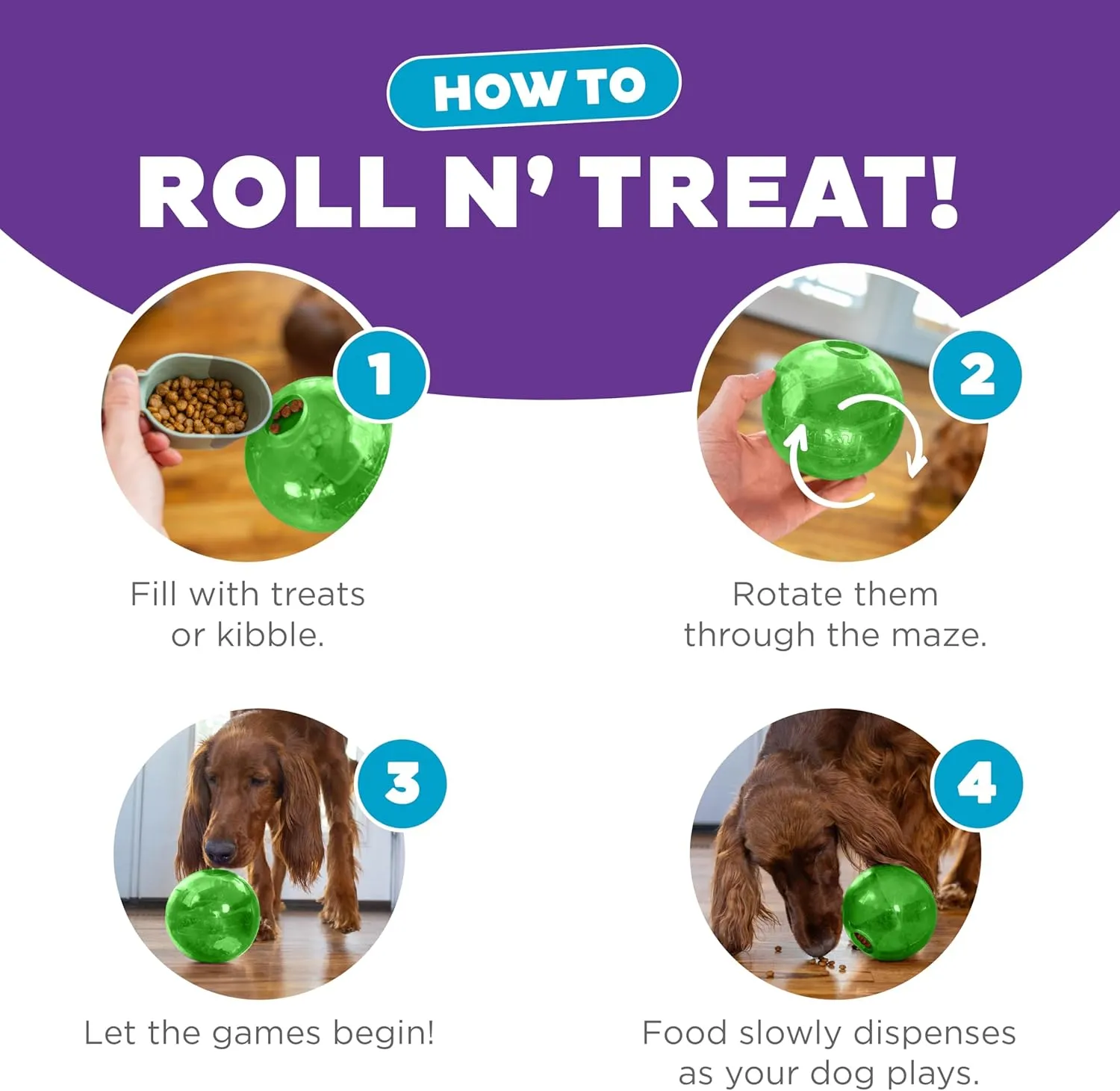 Outward Hound by Planet Dog Mazee Puzzle Ball Interactive Treat Dispensing Dog Toy, Green