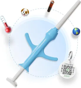 Pack of 1 - Microchip for Dogs, Cats with Temperature Biosensor Pet Kit QR Pet ID Temperature Monitoring Microchip International Implant for Dog Puppy Cat Kitten & Small Pets Free Global Registration