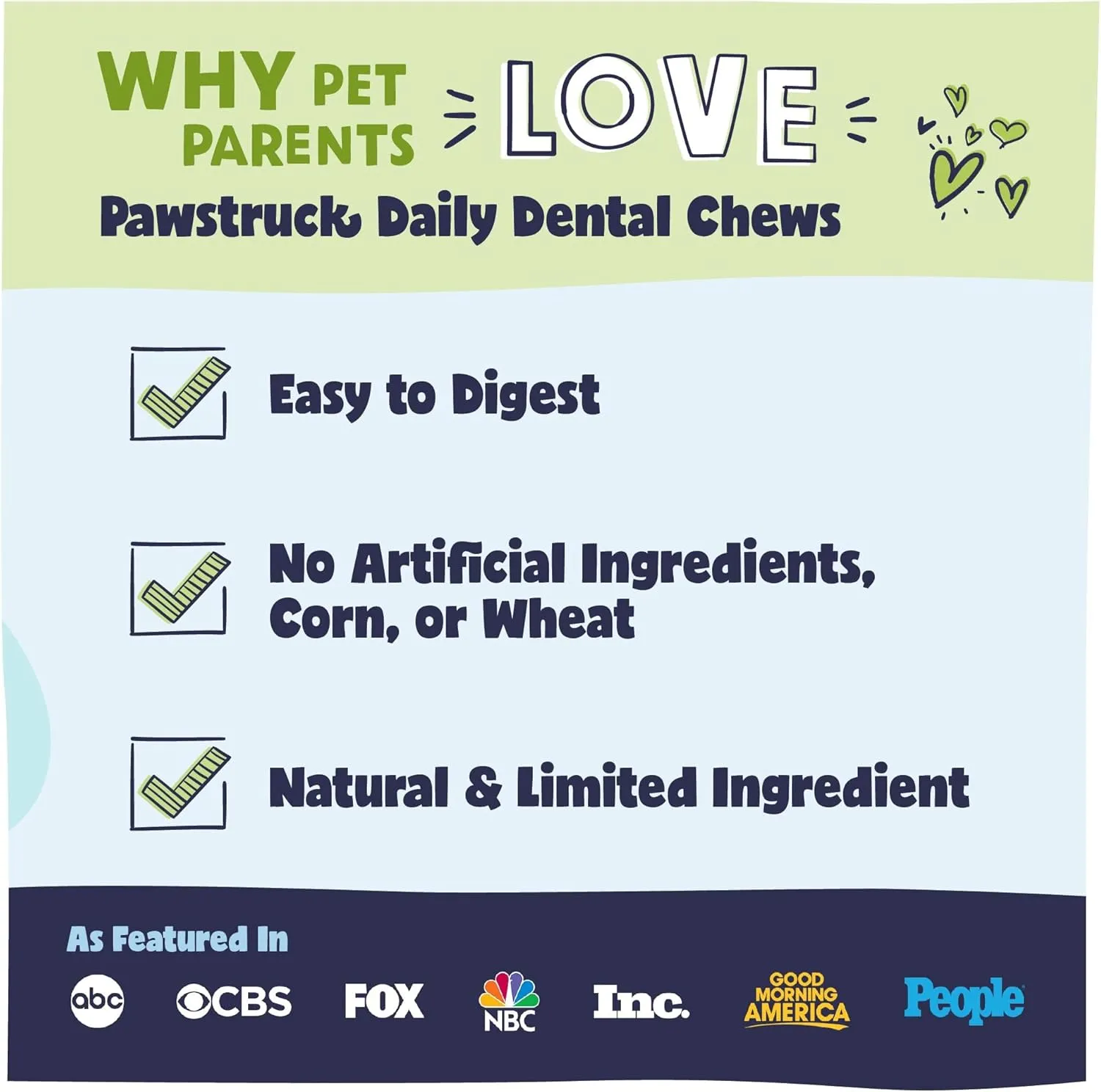 Pawstruck Natural Dental Chews for Medium Large Dogs & Puppies - Vet Recommended Brush Stick Treats Made in USA Breath Freshener to Improve Oral Hygiene & Clean Teeth - 15 Count - Packaging May Vary