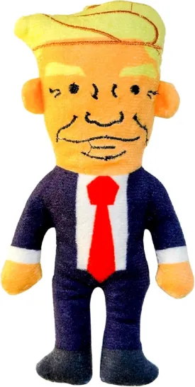 PAWTY Mini Donald Plush Cat Toy w Catnip - United States of America Patriotic Flag - Small Cute Unique Funny Toy for All CatSize - Birthday CatGift